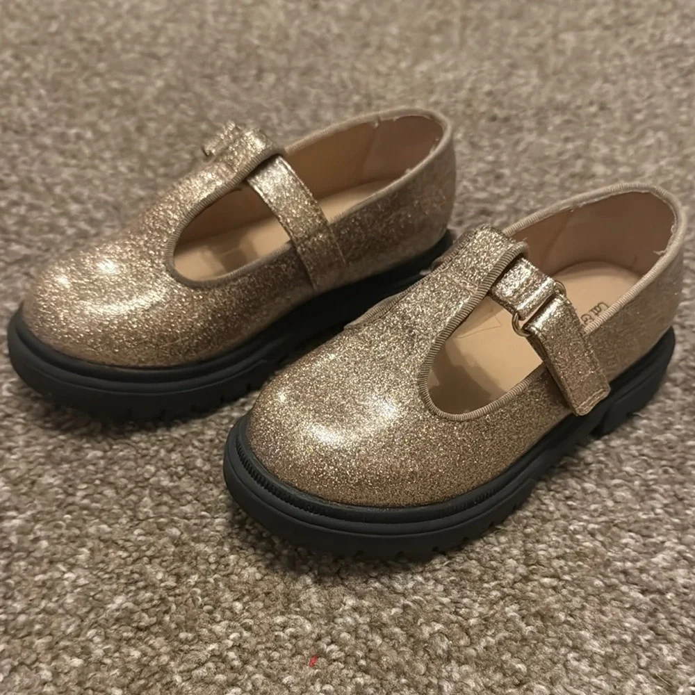 Gold Glitter Kids Shoes - 7 toddler